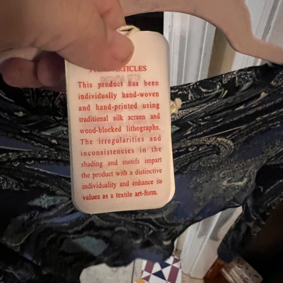 100% Silk Pashma Arte size XL Blue women’s top - Picture 5 of 9